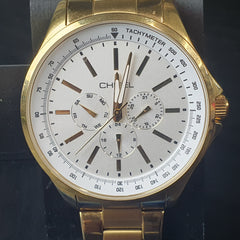 MENS - CHISEL - ANALOGUE WATCH - 5829278 - GOLD STEEL BAND - IN OWN BOX
