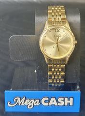 LADIES - JAG - ANALOGUE WATCH - J2707A - GOLD STEEL BAND - IN OWN BOX WITH LINKS AND BOOK