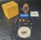 MENS - JENTA BAY - ANALOGUE WATCH - WOOD BAND - IN OWN BOX