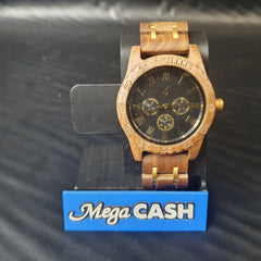 MENS - JENTA BAY - ANALOGUE WATCH - WOOD BAND - IN OWN BOX