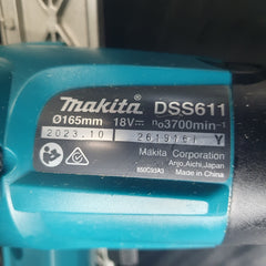 MAKITA - CIRCULAR SAW - DSS611 & 5.0AH BATTERY & CHARGER