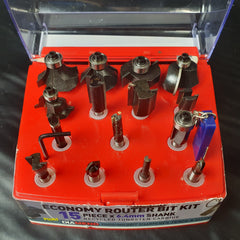 Ultra ROUTER BIT SET 1615KB 15 Piece 6.4mm Shaft, Tungsten Carbide Tipped