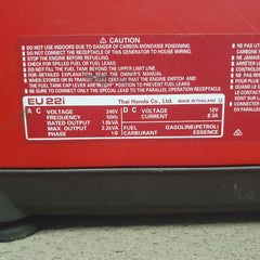 Honda EU22i (2200 watt) Inverter Generator