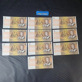 10 x $1 BANK NOTE - Uncirculated - Consecutive Numbers