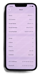 Apple iPhone 14 128GB - MPUF3ZP/A - Midnight Black