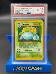 PSA 6 Venusaur holo 18/130 Base Set 2