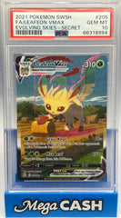 Pokémon - PSA 10 Leafeon Vmax 205/203 Evolving Skies