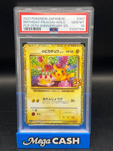 PSA 10 Japanese 25 TH ANNIVERSARY Birthday Pikachu