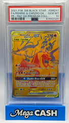 Pokemon - #SM247 Black Star Reshiram & Charizard GX PSA 10
