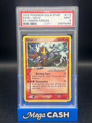 Pokemon- Entei Holo GOLD STAR 113/115 PSA 9 -Unseen Forces