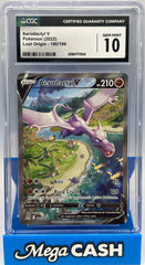 Pokémon -CGC 10 Aerodactyl V 180/196 Lost Origin