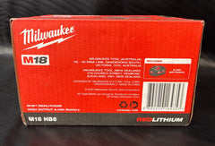 Milwaukee - Red Lithium High Output 18V 6.0Ah Tool Battery - M18 HB6