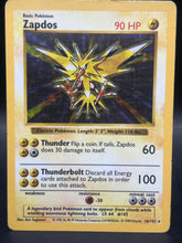 Zapdos Holo 16/102 Shadowless Base Set