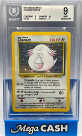 Pokémon - BGS 9 Chansey Holo 3/102 Base Set Unlimited