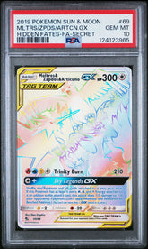 Pokemon - Moltres & Zapdos & Articuno GX 69/68 PSA 10 - Hidden Fates