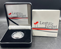 2014 $5 Silver Proof Triangular Coin -Lest We Forget Remembrance Coin