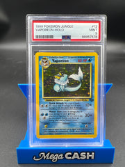 PSA 9 VAPOREON HOLO 12/64 JUNGLE