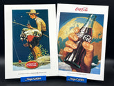 Telstra Coca-Cola “Norman Rockwell Paintings” $5 Phonecards Pair