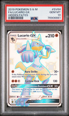 Pokemon - PSA 10 Lucario GX SV64/SV94 Hidden Fates