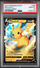 Pokemon - PSA 10 Pikachu V 086/264 Fusion Strike