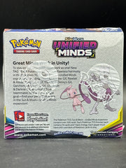 Pokémon Unified Minds Booster Box includes acrylic case