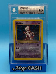 Pokémon 1999 Mewtwo Holo Shadowless Base Set - BGS NM-MT+ 8.5