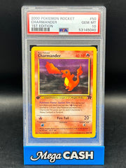 PSA 10 - Charmander - 1st Edition Rocket