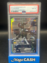 PSA 8 Zekrom 114/114 Gray Background Error Black & White Base