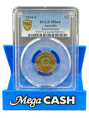 2014 PCGS MS64 Remembrance $2 Coin