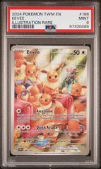 Pokemon - PSA 9 Eevee 188/167 Twilight Masquerade