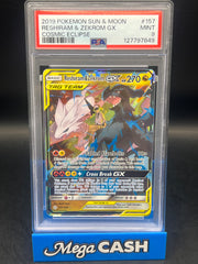PSA 9 Reshiram & Zekrom GX 157/236 Cosmic Eclipse
