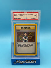 PSA 9 BROCK HOLO GYM HEROS 15/132