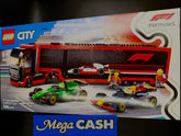 LEGO City Formula 1 - Truck with RB20 & AMR24 F1 Cars 60445