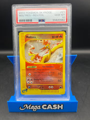 PSA 10 MOLTRES SKYRIDGE REV HOLO 21/144