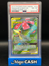 PSA 8 - 2019 Venusaur & Snivy GX Cosmic Eclipse 210/236