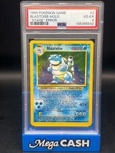 PSA 4 Blastoise Holo 2/102 Stage Error