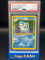 PSA 4 Blastoise Holo 2/102 Stage Error
