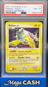 Pokémon - PSA 8 Raikou Holo 16/132 Secret Wonders