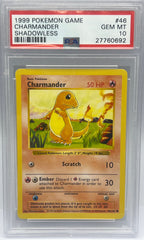 Pokémon - Charmander 46/102 Base Set Shadowless PSA 10