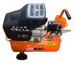 UNIMAC - 24L Portable Electric 2HP Air Compressor, Direct Drive, for Airtools Tyre Inflation - ACM-250