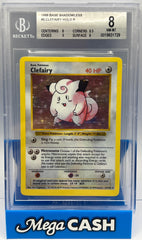 Pokémon - BGS 8 Shadowless Clefairy 5/102 Base Set (Cracked Slab)