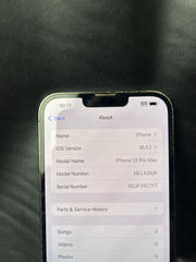 Apple iPhone 13 Pro Max 256GB - A2643 - Unlocked