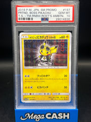 PSA 10 Pretend Boss Pikachu 197/SM-P