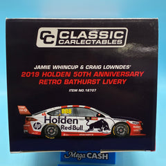 Classic Carlectables - 2019 Holden 50TH Anniversary Retro Bathurst Livery Jamie Whincup & Craig Lowndes - 18707