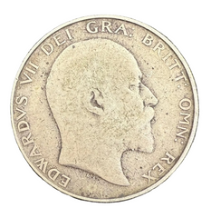 1907 Half Crown Great Britain King Edward Coin