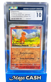 Pokémon - CGC 10 Charmander 004/165 Cosmos Rev Holo Costco Exclusive