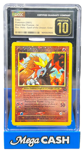 Pokรฉmon - CGC Pristine 10 Entei Rev Holo 34 Black Star Promo