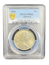 1966 Round 50C PCGS MS63 Graded Coin