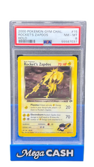 Pokémon - PSA 8 - Rocket’s Zapdos - 15/132 Gym Challenge