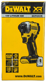 DeWalt 18v Impact Driver DCF850N - Skin Only - Opened Never Used